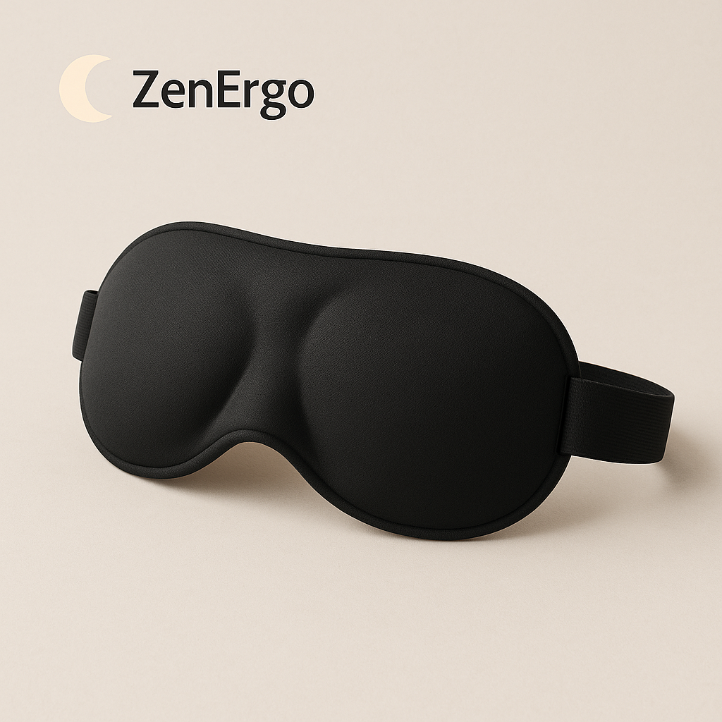 Masque de Sommeil 3D ZenErgo™ – Anti-lumière | Confort & Repos Visuel Total