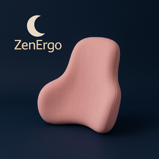 Coussin Lombaire Ergonomique ZenErgo™ | Soutien Mémoire de Forme - Soulagement du Dos et Amélioration de la Posture