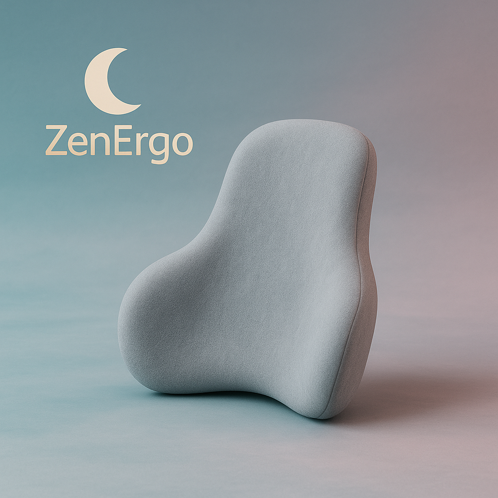 Coussin Lombaire Ergonomique ZenErgo™ | Soutien Mémoire de Forme - Soulagement du Dos et Amélioration de la Posture